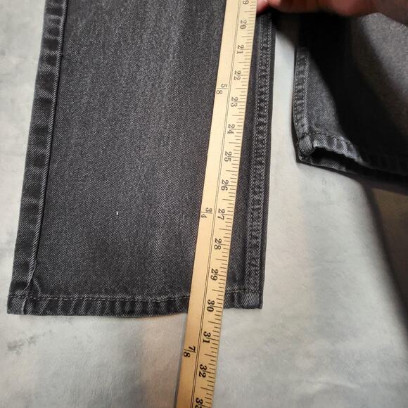 Levis 505 Jeans Mens 35x30 Black Straight Leg Denim Classic Fit Five Pocket - Picture 7 of 10
